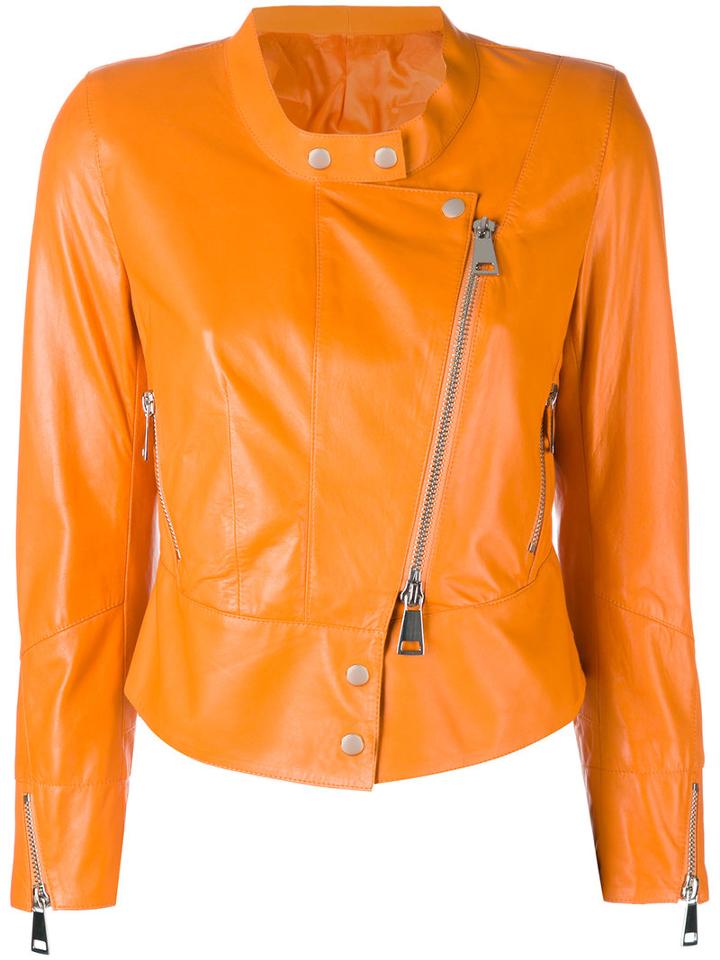 Sylvie Schimmel - Desire Jacket - Women - Lamb Skin - 42, Yellow/orange, Lamb Skin