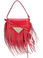Sara Battaglia Cutie Crossbody Bag, Women's, Red, Calf Leather/polyester
