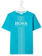 Boss Kids Logo Printed T-shirt - Blue