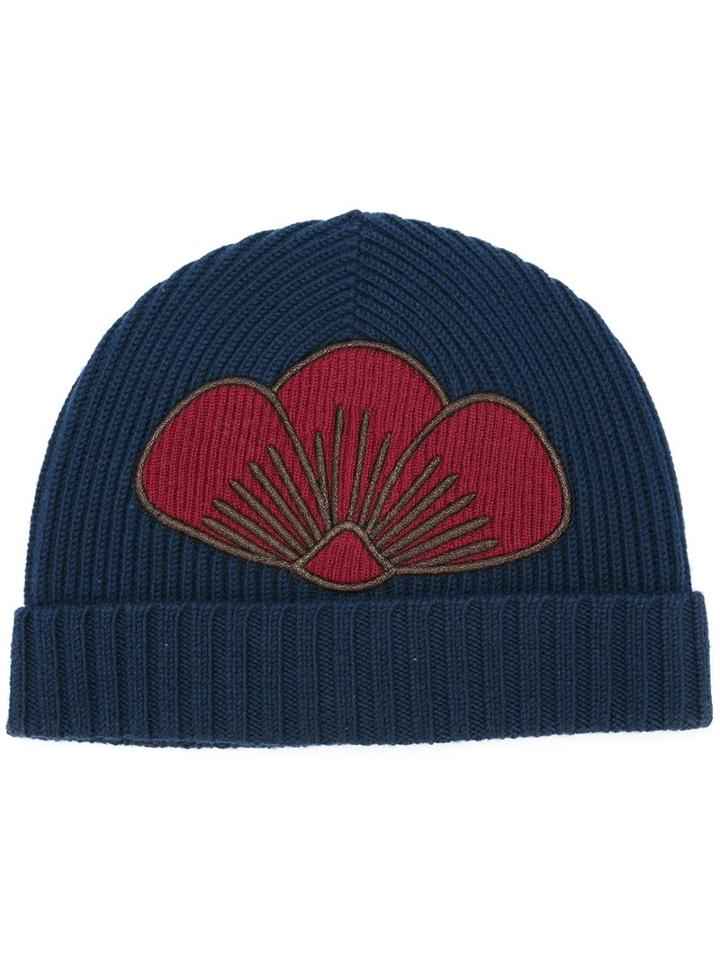 Kenzo Tanami Flower Beanie, Women's, Blue, Wool