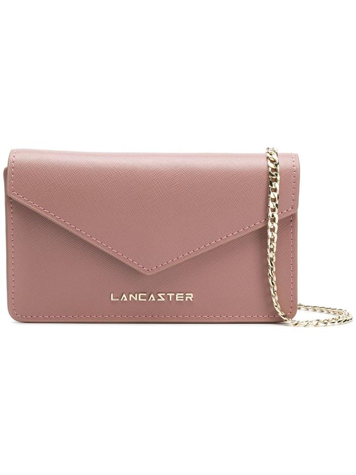 Lancaster Foldover Clutch Bag - Pink & Purple
