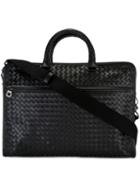 Bottega Veneta Nero Intrecciato Calf Briefcase - Black