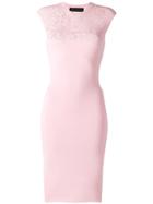 Versace Fitted Midi Dress - Pink