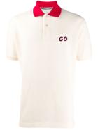 Gucci Polo With Gg Embroidery - Yellow