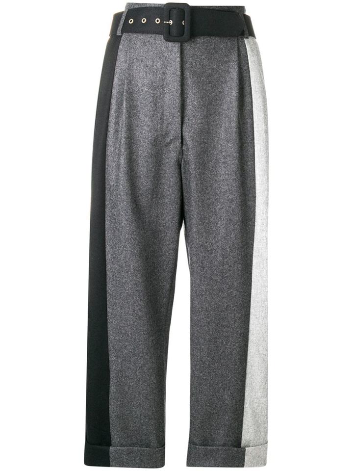 Isa Arfen Loose Flared Trousers - Grey