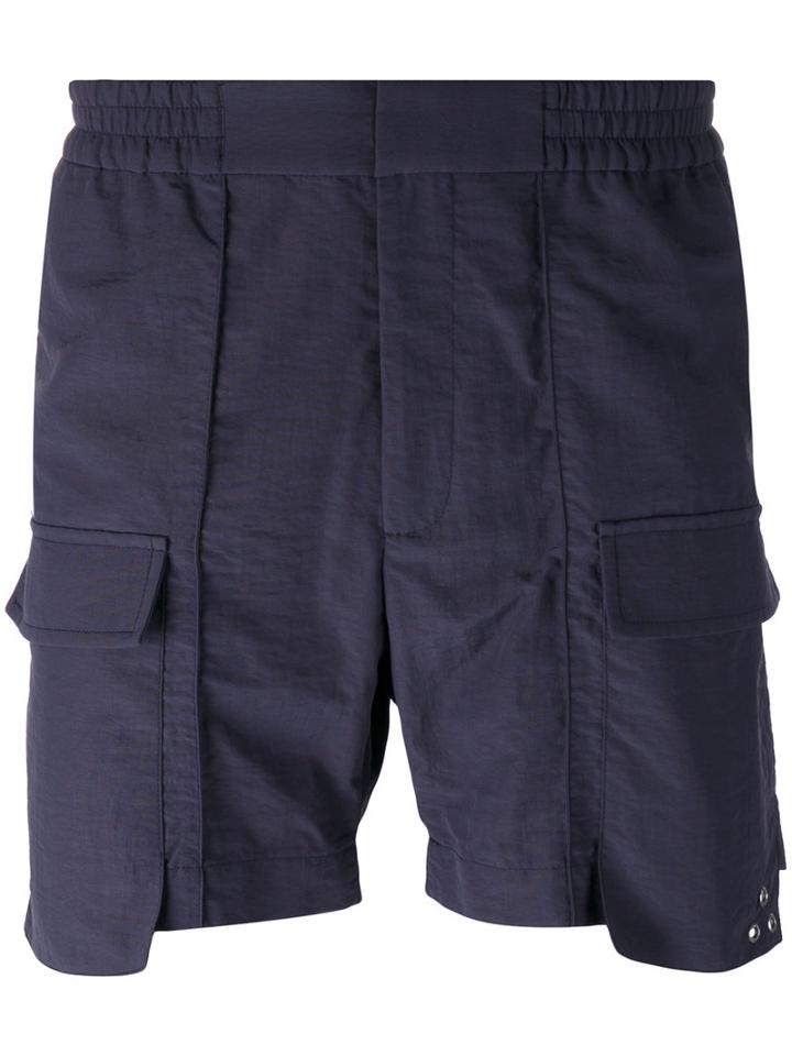 Var/city - Side Pocket Track Shorts - Men - Cotton/polyimide - 50, Blue, Cotton/polyimide