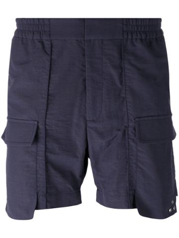 Var/city - Side Pocket Track Shorts - Men - Cotton/polyimide - 50, Blue, Cotton/polyimide