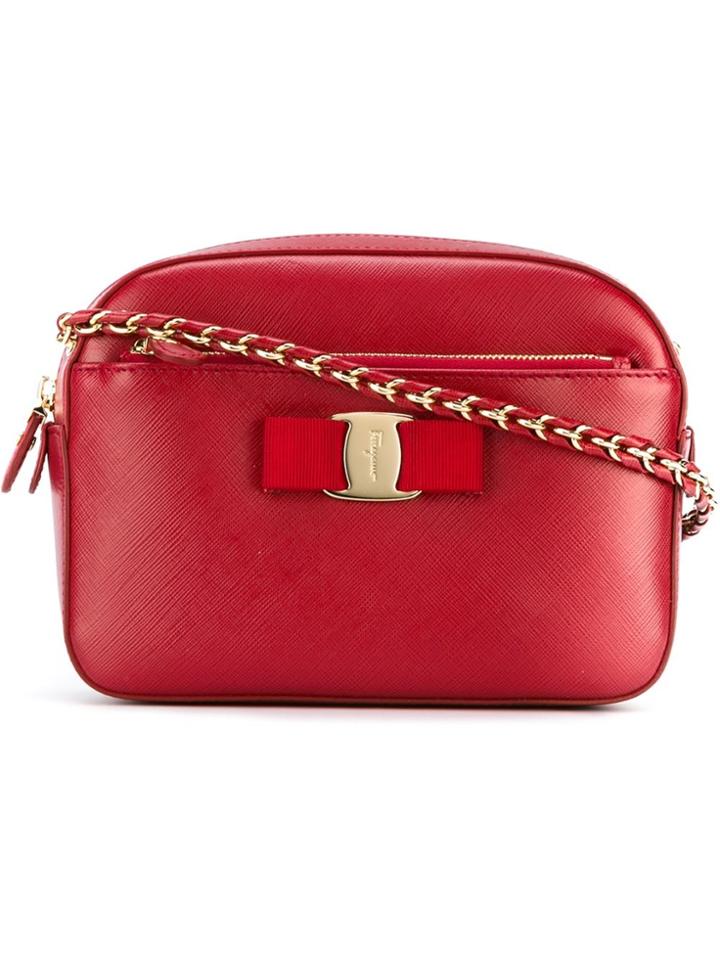 Salvatore Ferragamo 'vara' Camera Case Bag - Red