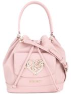 Love Moschino 'heart' Plaque Sack Tote, Women's, Pink/purple