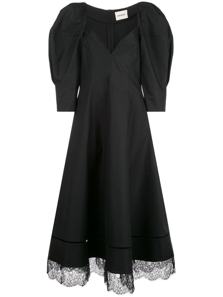 Khaite Puff Sleeve Dress - Black