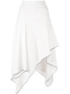 Proenza Schouler - Asymmetric Skirt - Women - Acetate/viscose - 4, White, Acetate/viscose