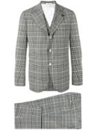 Gabriele Pasini Checked Three-piece Suit, Men's, Size: 48, Black, Polyamide/spandex/elastane/cupro/wool