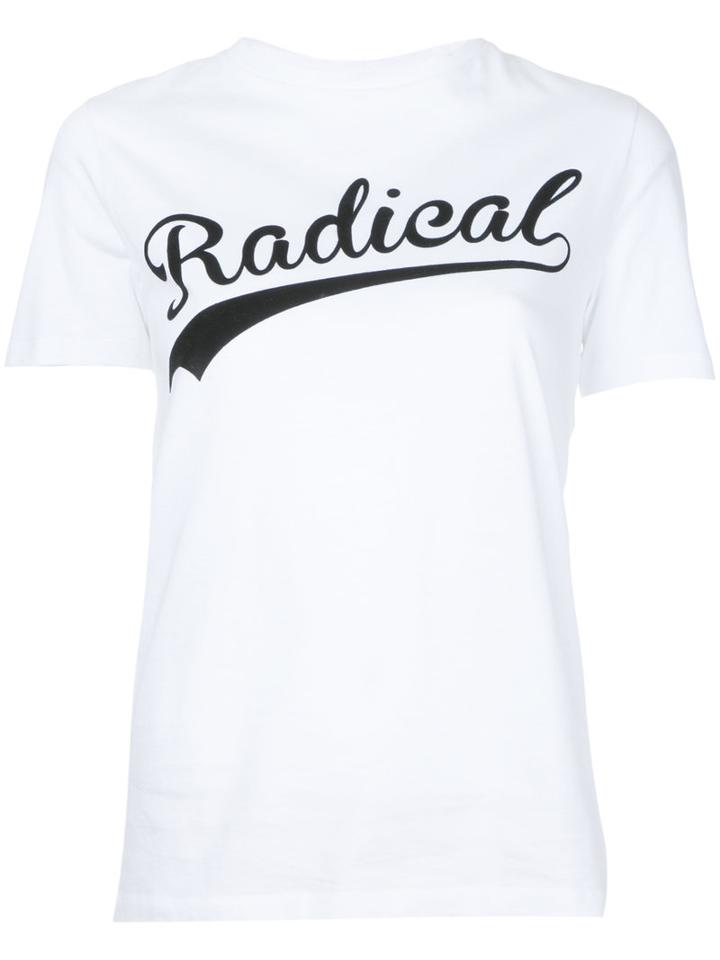 Être Cécile - 'radical' Slogan T-shirt - Women - Cotton - S, Women's, White, Cotton