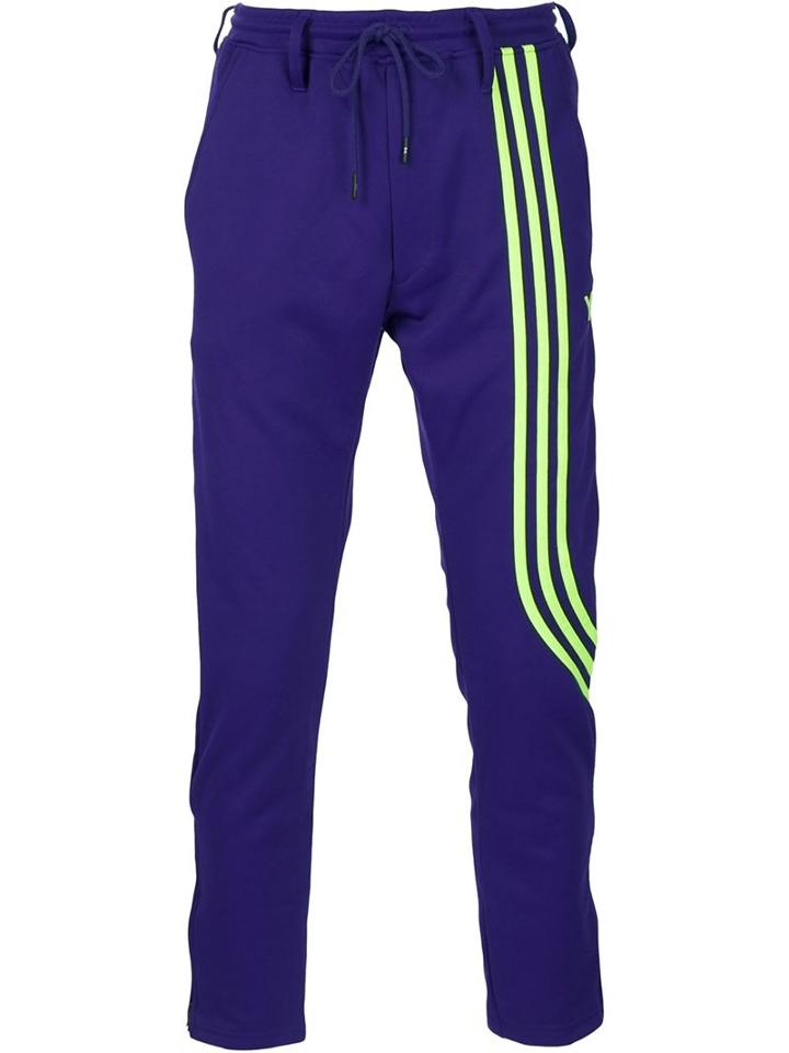 Y-3 Striped Track Pants, Men's, Size: Small, Pink/purple, Polyester/cotton