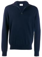 Salvatore Ferragamo Zip Detail Jumper - Blue