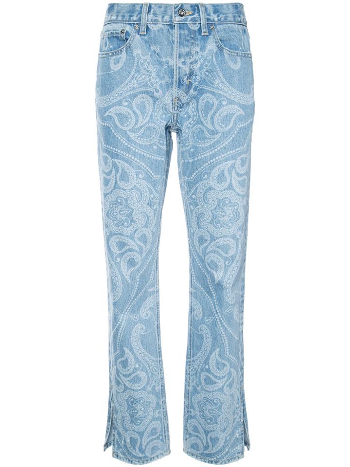 Jonathan Simkhai Paisley-print Jeans - Blue