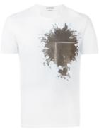 Alexander Mcqueen Metallic Splatter Print T-shirt, Men's, Size: Small, White, Cotton