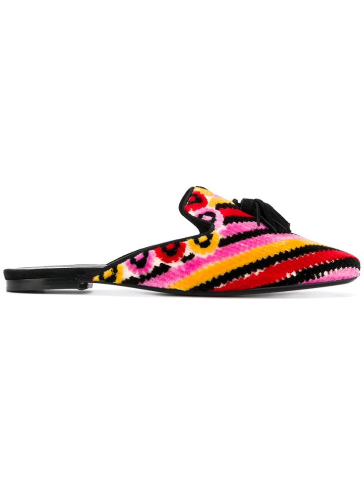 Ermanno Scervino Burnout Tassel Mules - Multicolour