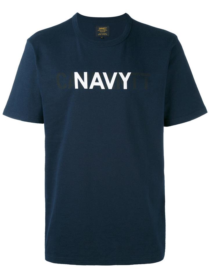 Carhartt - Slogan T-shirt - Men - Cotton - L, Blue, Cotton