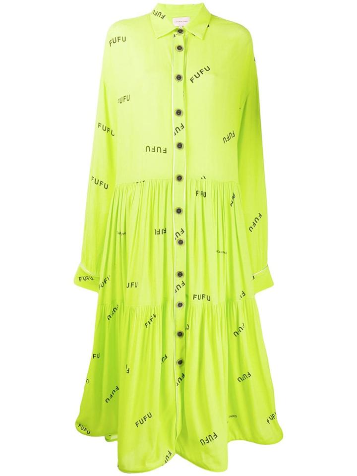 Natasha Zinko Oversized Maxi Kaftan Dress - Green