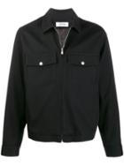 Adish Zipped Shirt Jacket - Black