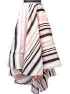 Christian Siriano Striped Swing Skirt, Women's, Size: 6, Pink/purple, Nylon/polyester/viscose