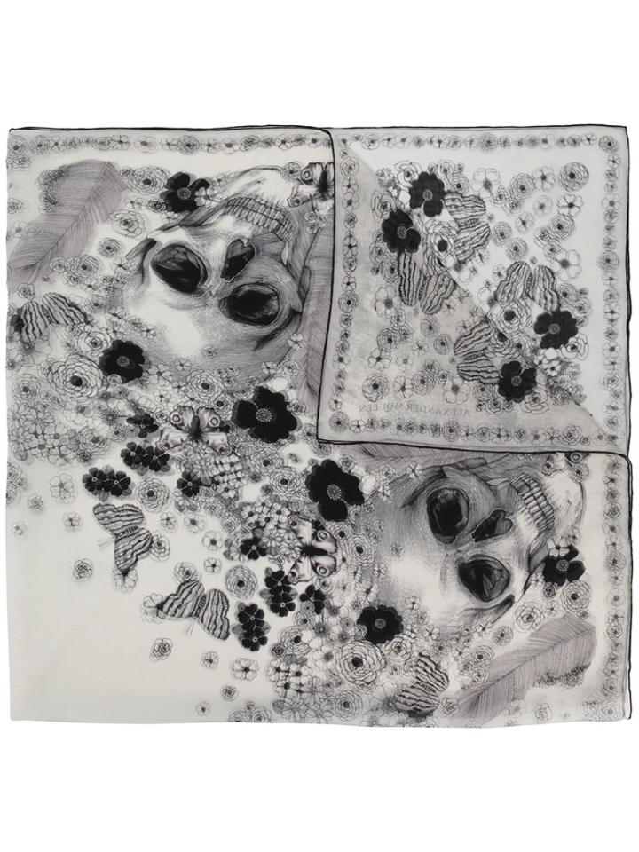 Alexander Mcqueen Muse Skull Scarf - Black