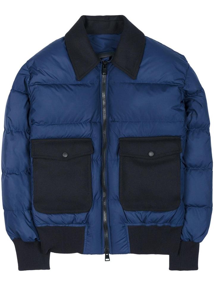 Ami Alexandre Mattiussi Zipped Down Jacket - Blue