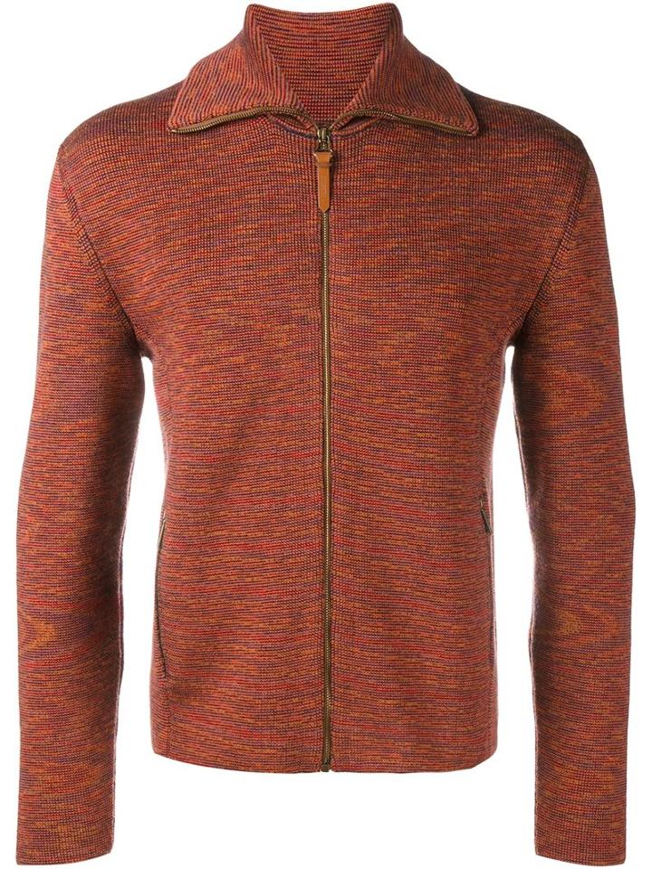 Missoni Melange Knit Cardigan, Men's, Size: 52, Yellow/orange, Knit