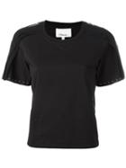 3.1 Phillip Lim Embellished Shirt, Women's, Black, Cotton/silk/viscose/spandex/elastane