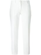 Versace Collection Slim Fit Trousers, Women's, Size: 38, White, Polyester/spandex/elastane/viscose