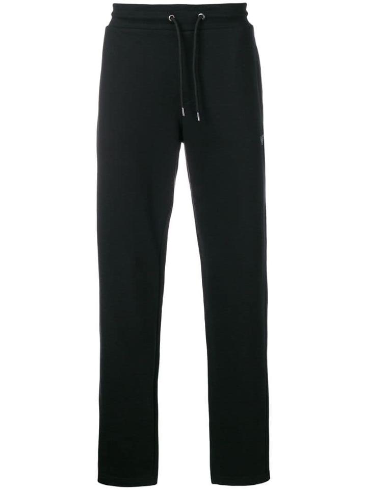 Emporio Armani Straight Leg Track Pants - Black