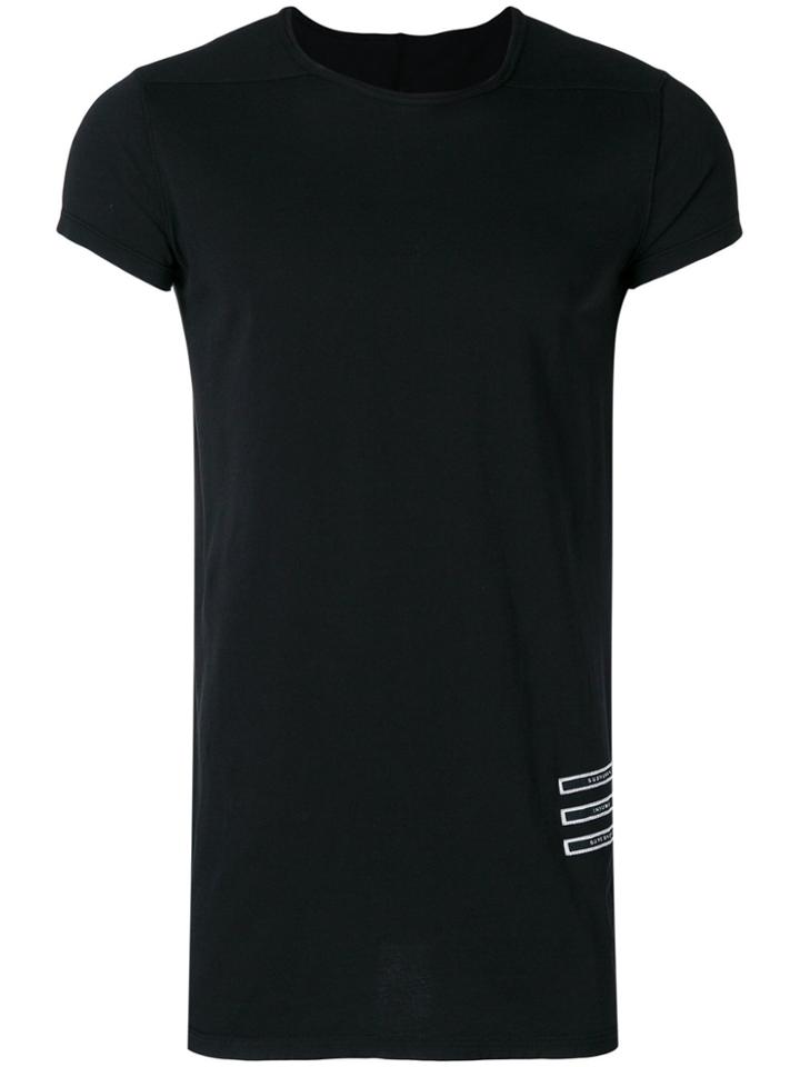 Rick Owens Drkshdw Embroidered Slogan T-shirt - Black