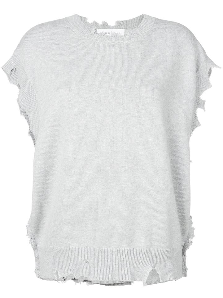 Iro Ripped Jersey Jumper - Grey