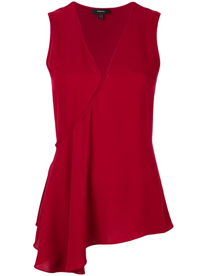 Theory Fluid Tank Top - Red