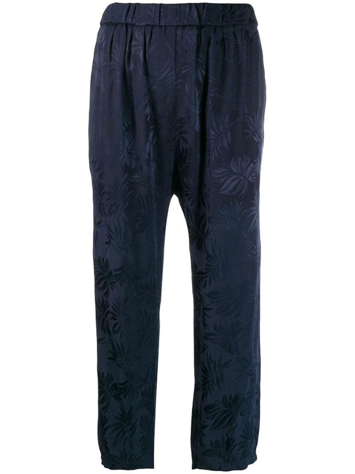 Guardaroba Floral Print Trousers - Blue
