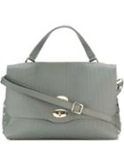 Zanellato 'postina' Tote Bag, Women's, Grey, Leather