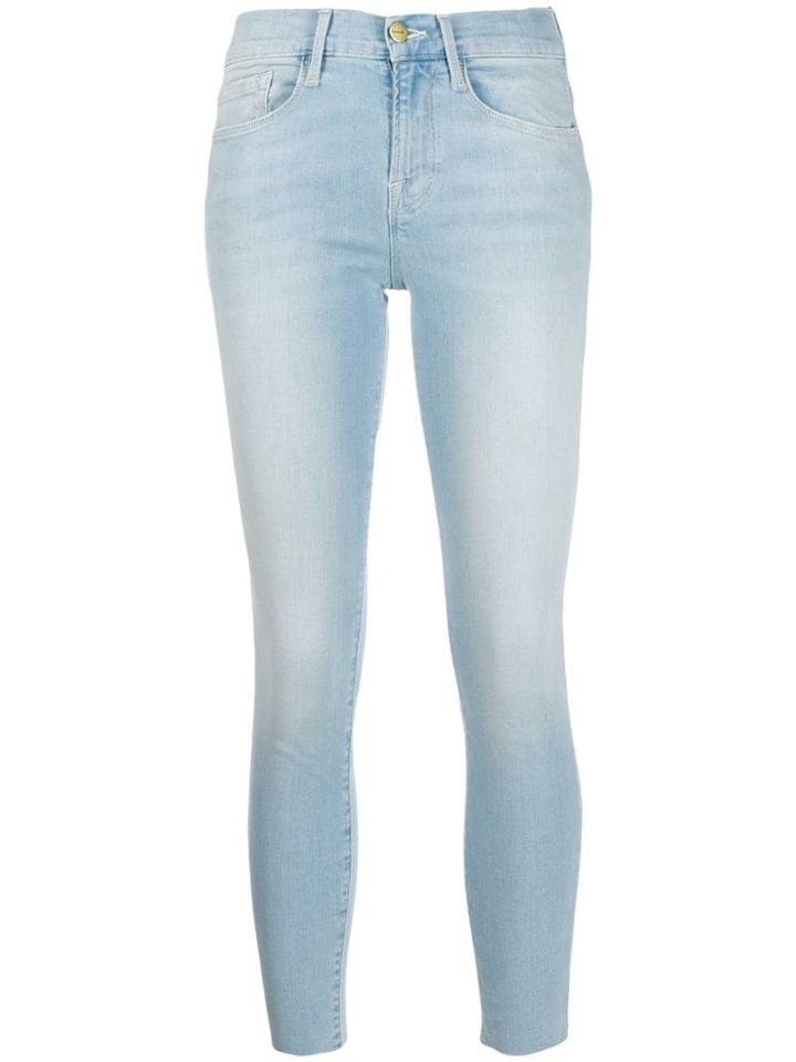 Frame Mid Rise Skinny Jeans - Blue