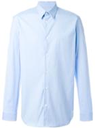 Maison Margiela Slim Fit Shirt, Men's, Size: 40, Blue, Cotton/spandex/elastane