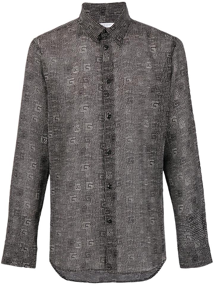 Givenchy Logo Dot Print Shirt - Black