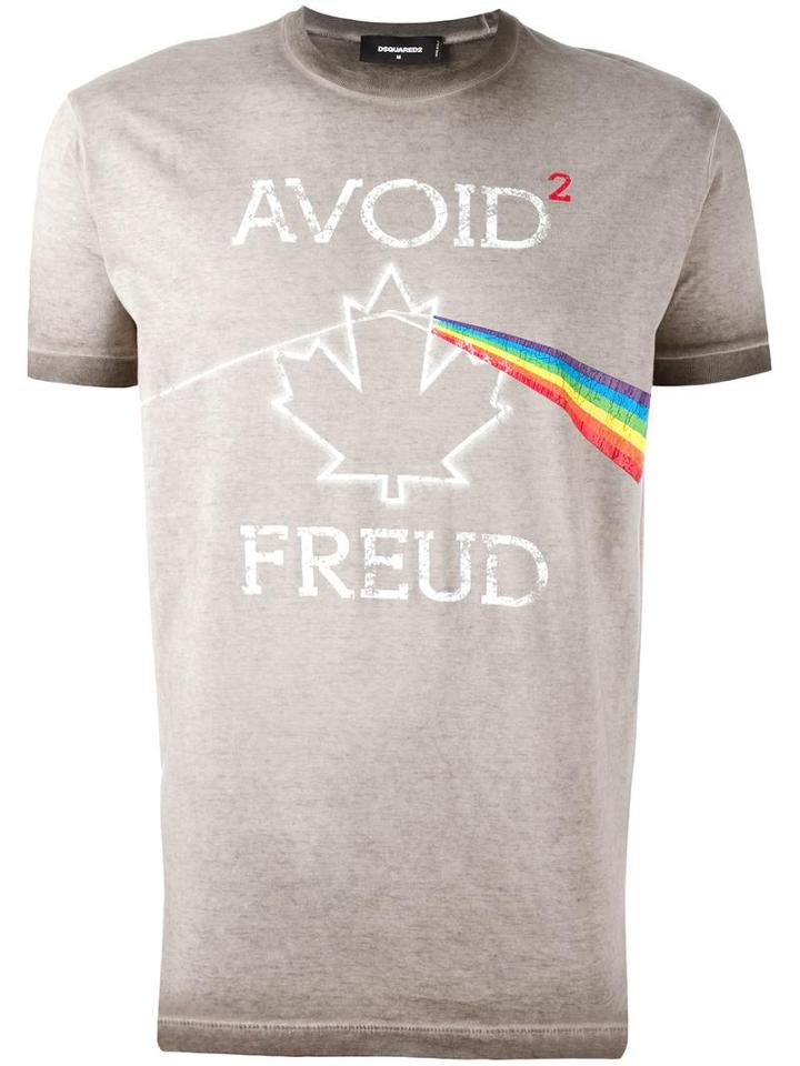 Dsquared2 'avoid Freud' T-shirt, Men's, Size: Small, Brown, Cotton