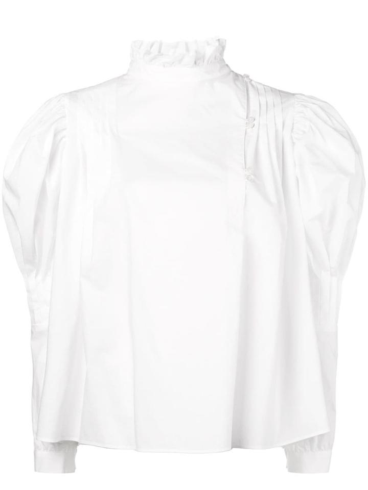 Melampo Puff-sleeved Shirt - White