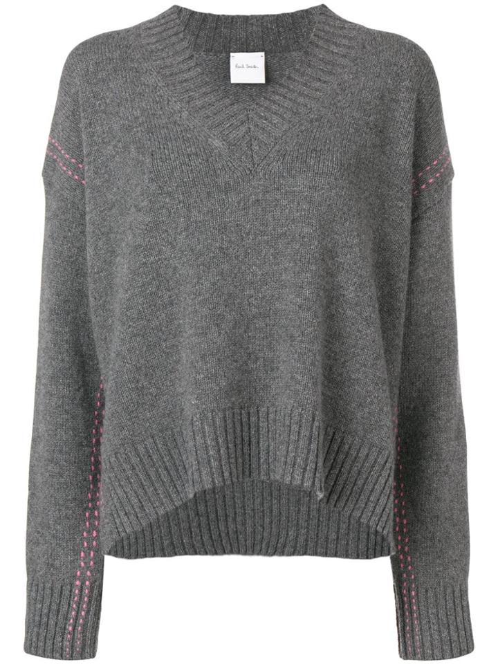 Paul Smith Black Label Stitching Detail Jumper - Grey