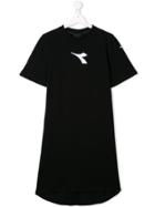 Diadora Junior Teen Printed Logo Jersey Dress - Black