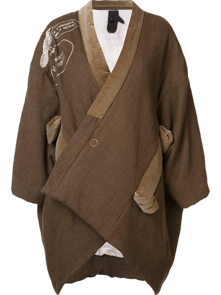 Bernhard Willhelm Oversized Jacket, Women's, Size: Medium, Brown, Cotton/polyester/linen/flax