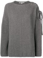 Stella Mccartney Lace-up Detail Jumper - Grey