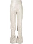 16arlington Snakeskin Effect High-waisted Trousers - Neutrals