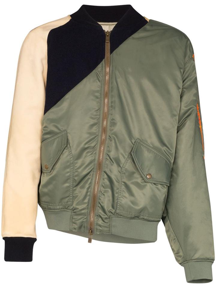 Duran Lantink Asymmetric Multi-panel Jacket - Green