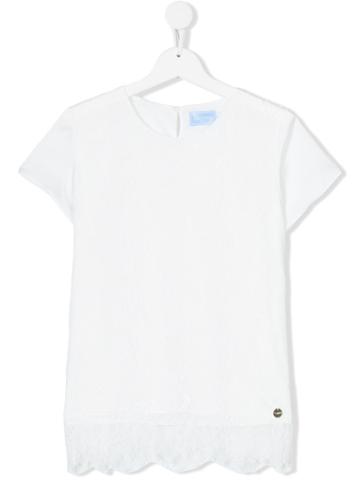 Lanvin Petite Scalloped Lace Shift T-shirt - White