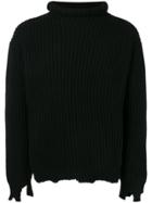 Paura Distressed Finish Jumper - Black